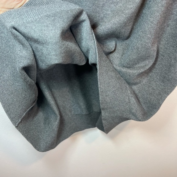 Lands' End Mens V-Neck Sweater Vest Shirt Gray Fine Gauge Supima Cotton Size XXL - Picture 4 of 10